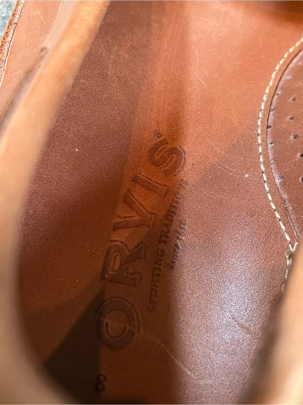 Orvis Kiltie Tassel Loafers Driving Shoes Brown Leather Brazil Men's Size 8M